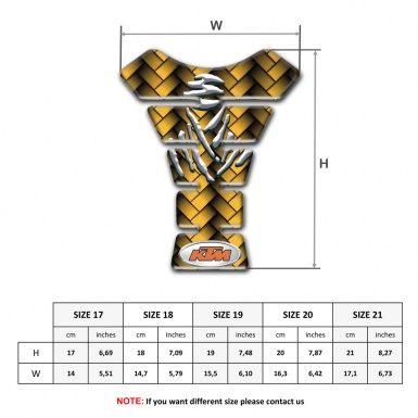 KTM Tank Guard Pads Yellow Mosaic Design 