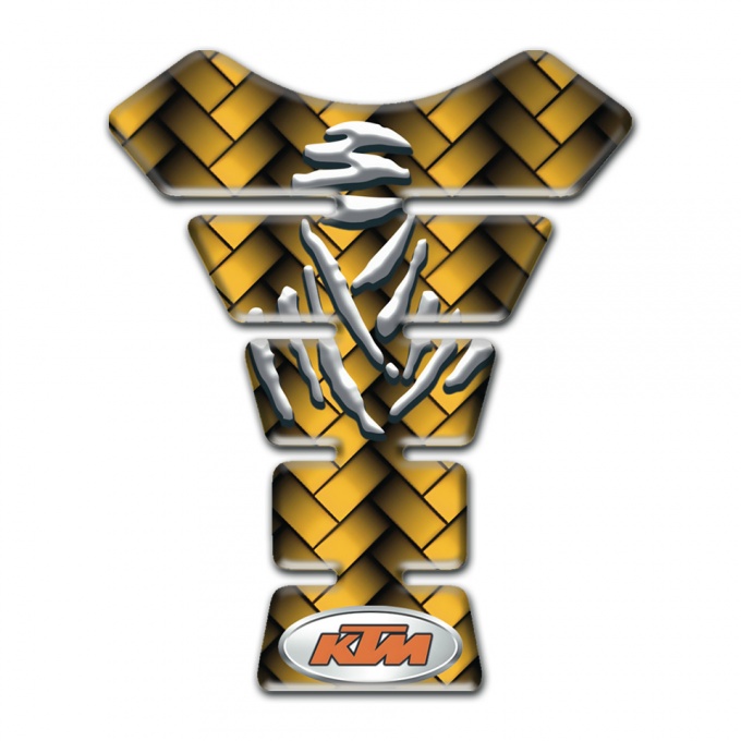 KTM Tank Guard Pads Yellow Mosaic Design 