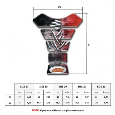 KTM Tank Pad Motorbike Mixed Colors Design 