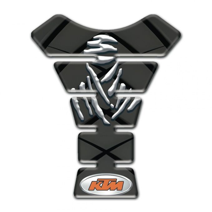 KTM Tank Protector Dark Gray with Black Stripes Design 