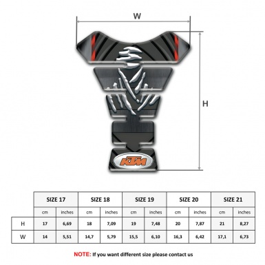 KTM Tank Guard Pads Samurai Logo Design 