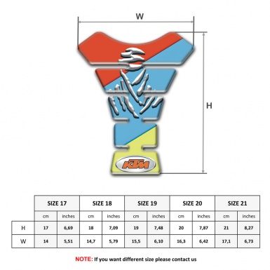 KTM Tank Pad Protector Fresh Colors Design 