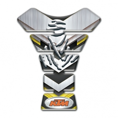 KTM Tank Pad Motorbike Silver Yellow Decoration 