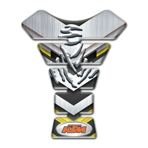 KTM Tank Pad Motorbike Silver Yellow Decoration 
