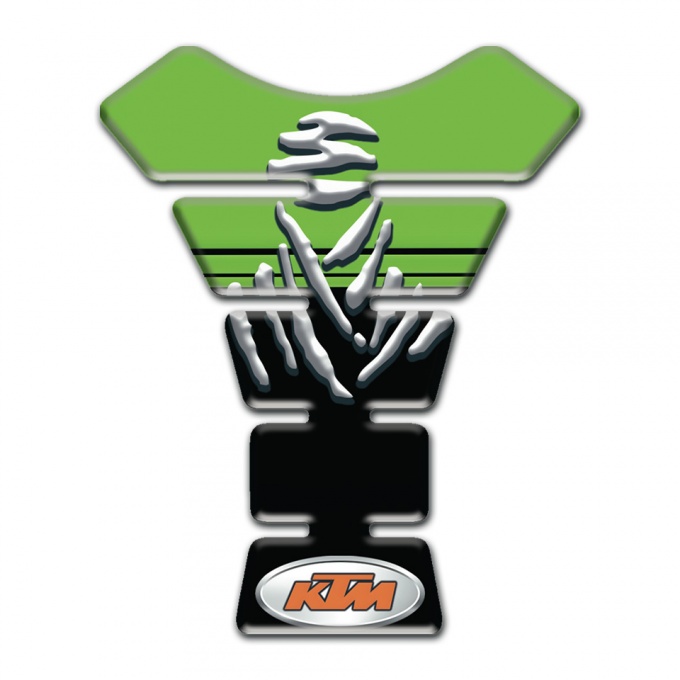 KTM  Tank Fuse Green Black Print Samurai Logo Style 