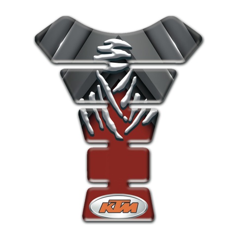 KTM Tank Pad Motorbike Gray Red Decorayion Samurai Logo Design 