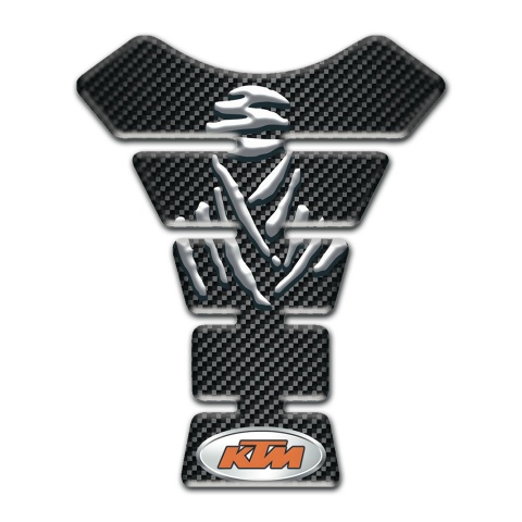 KTM Tank Pad Motorbike Black Carbon with Samurai Logo Model
