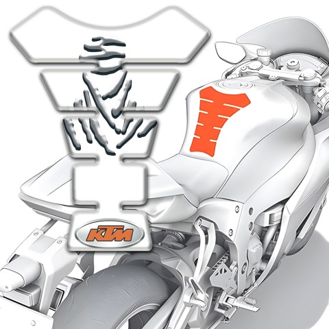 KTM Tank Fuse High-Quality White Design 