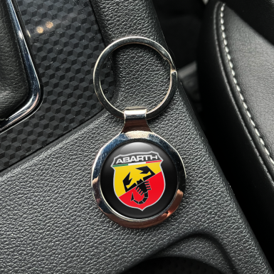 Fiat Abarth Keychain Metal Black Italy Color Design