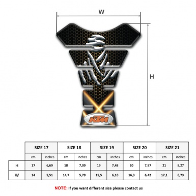 KTM Tank Pad Protector Crossed Orange Lights Motive 