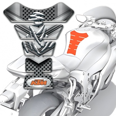 KTM Tank Pad Motorbike Gray Shield Decoration Design 