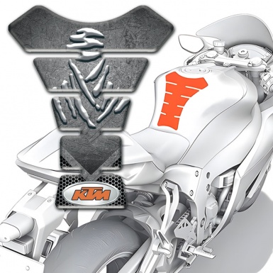KTM Tank Protector Scratched Plate Effect 