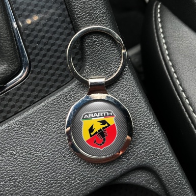 Fiat Abarth Key Fob Metal Light Carbon Italy Flag Color Design