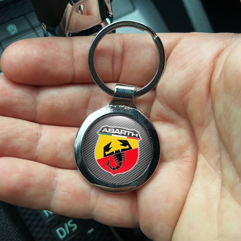 Fiat Abarth Key Fob Metal Light Carbon Italy Flag Color Design