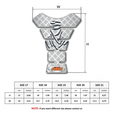 KTM Tank Pad Motorbike Crossed Patterns Design 