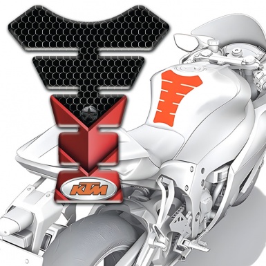 KTM Tank Protector Red Black Decoration Style 