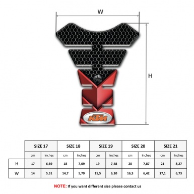 KTM Tank Protector Red Black Decoration Style 