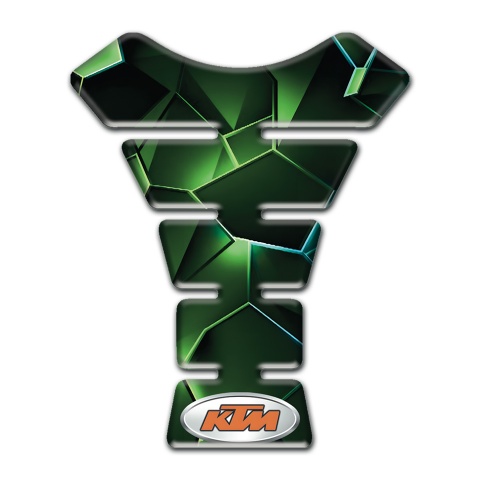 KTM Tank Guard Pads Green Diamond Style 