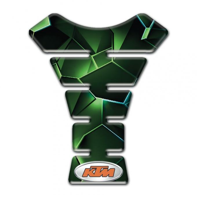 KTM Tank Guard Pads Green Diamond Style 