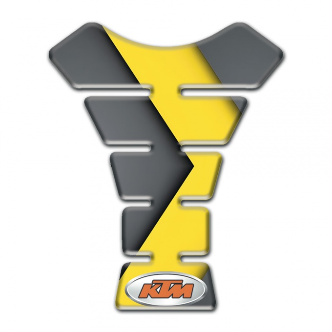 KTM Tank Pad Protector Gray Yellow Style 