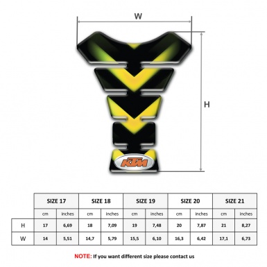 KTM Tank Protector Black with Green Yellow Details Style 