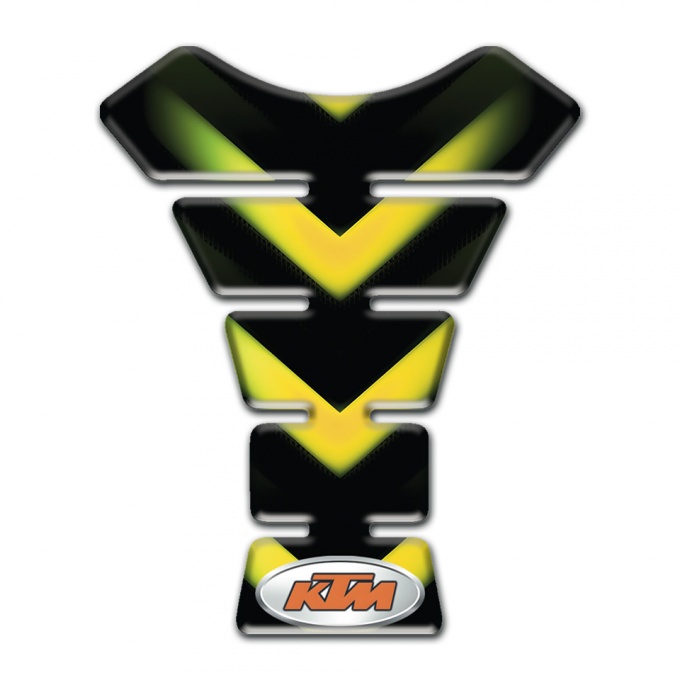 KTM Tank Protector Black with Green Yellow Details Style 