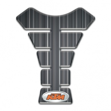 KTM Tank Protector Gray Model with White Stripes 
