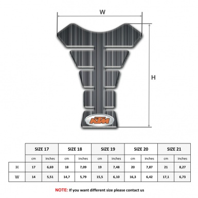 KTM Tank Protector Gray Model with White Stripes 