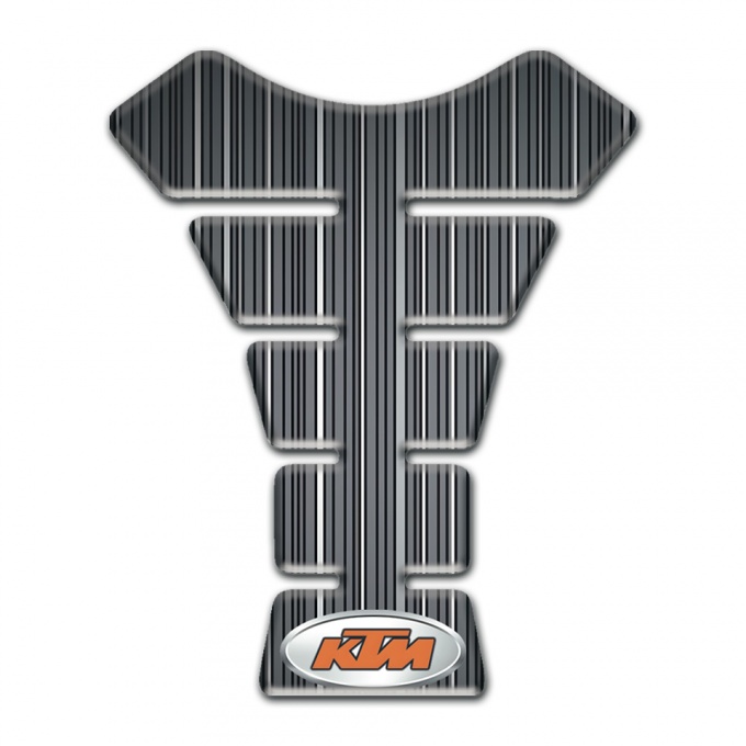 KTM Tank Protector Gray Model with White Stripes 