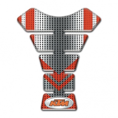 KTM Tank Guard Pads Silver Red Style 