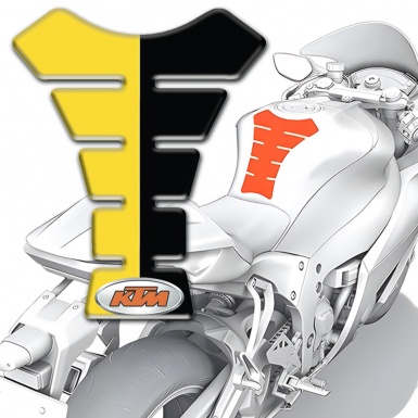 KTM Tank Guard Pads Yellow Black Halves Style 