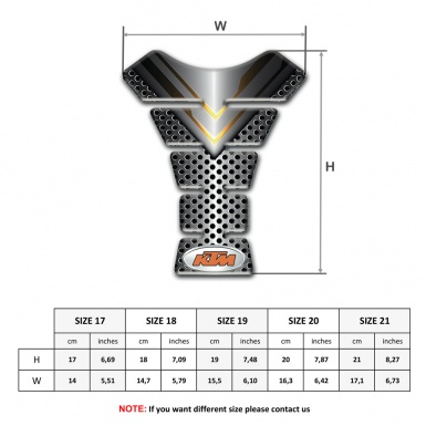 KTM Tank Pad Motorbike Unique Vision 