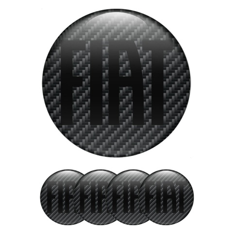Fiat Silicone Emblem for Hub Center Caps Carbon Edition