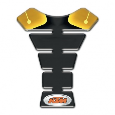 KTM Tank Pad Motorbike Yellow Black base Small Logo 