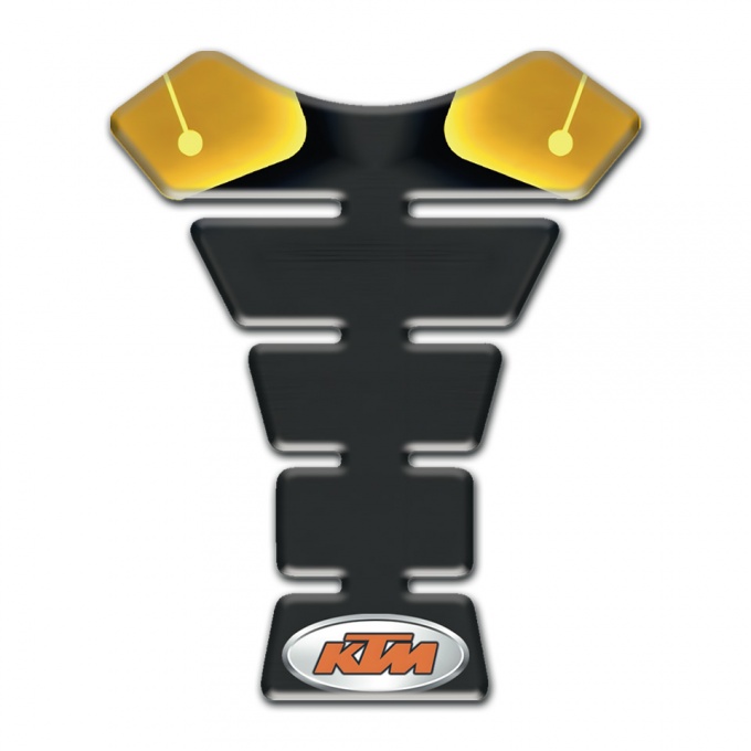 KTM Tank Pad Motorbike Yellow Black base Small Logo 