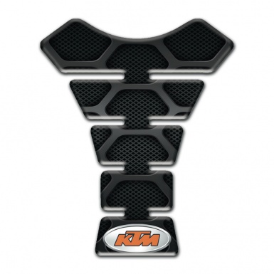 KTM Tank Pad Motorbike Black with Gray Patterns Style 
