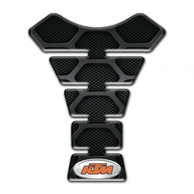 KTM Tank Pad Motorbike Black with Gray Patterns Style 