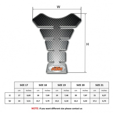 KTM Tank Guard Pads Silver Black print Style 