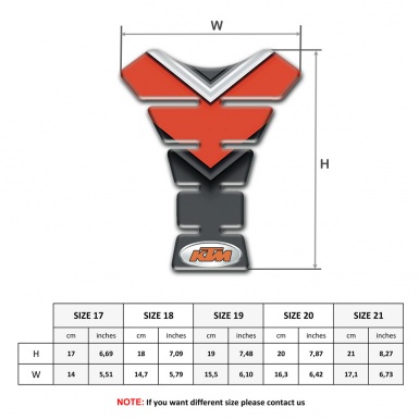 KTM Tank Pad Motorbike Red Black Print Style 