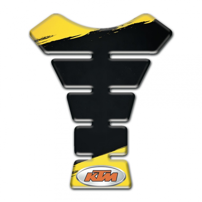 KTM Tank Guard Pads Black Yellow Painting Style 