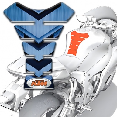 KTM Tank Pad Motorbike Dark Light Blue Style 