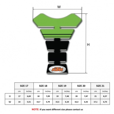 KTM Tank Guard Pads Green Black Print Style 
