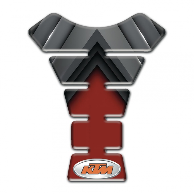KTM Tank Pad Protector Gray Red Elements Style 