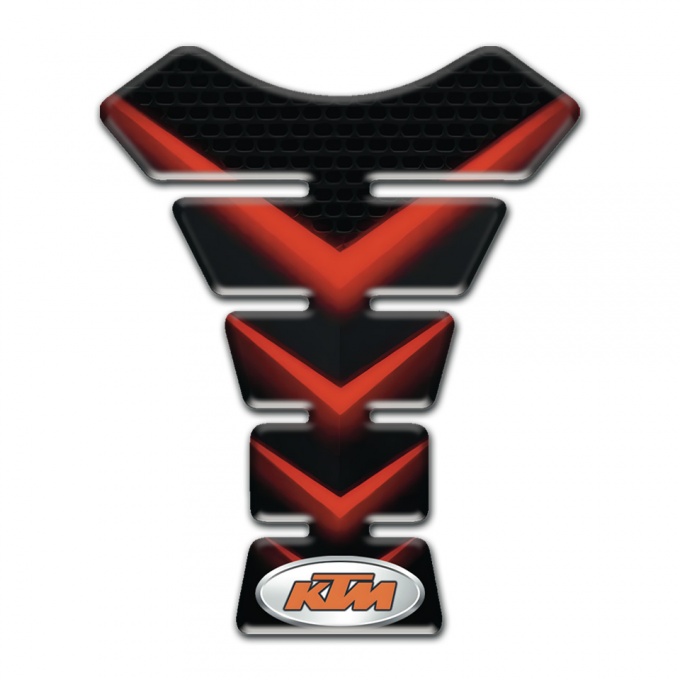KTM Tank Fuse Black with Red V Shape Decoration 