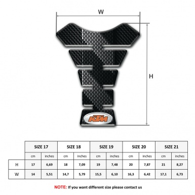 KTM Tank Pad Motorbike Black with Gray Bands Edition 