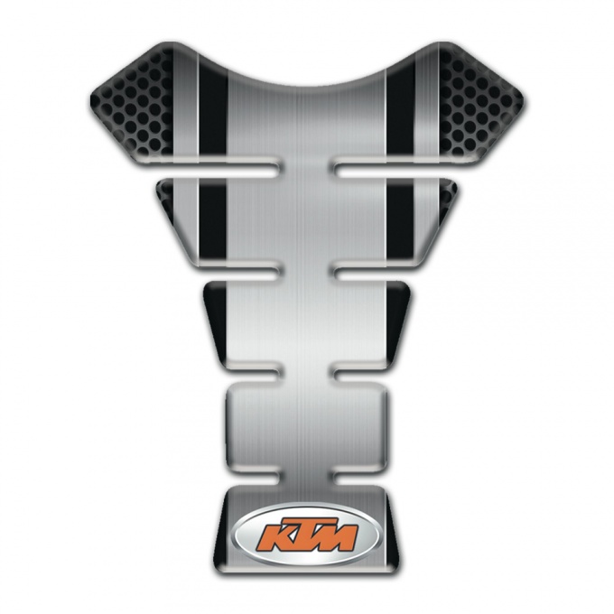 KTM Tank Pad Protector Gray Center Panel with Dark Perforated Base