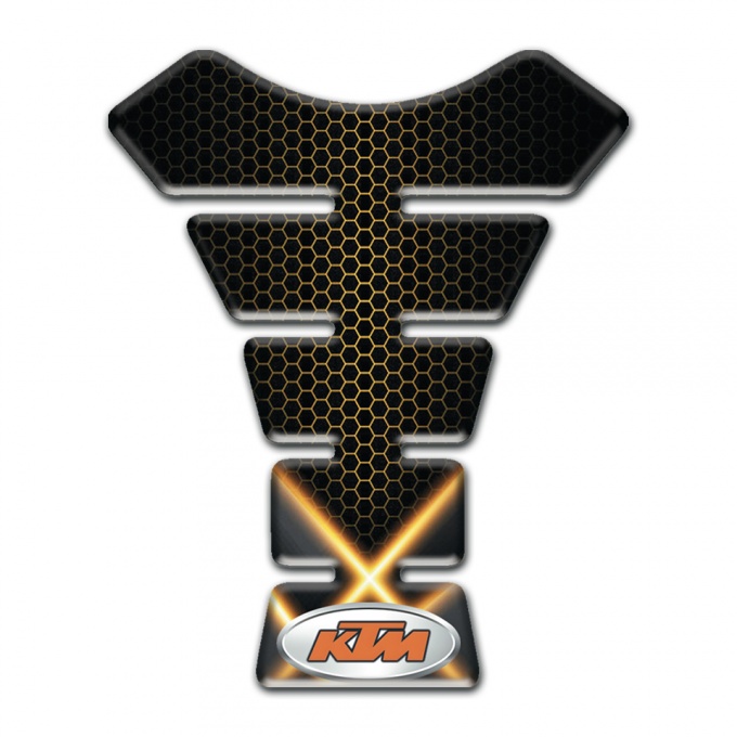 KTM Tank Guard Pads Orange Crossed Lights Style 
