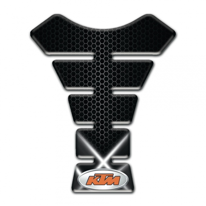 KTM Tank Pad Protector Crossed White Lights Style 