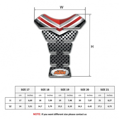 KTM Tank Protector Silicone Sticker with Logo Style 