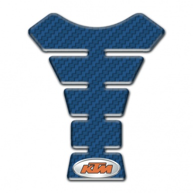 KTM Tank Pad Protector Navy Blue Carbon Style 